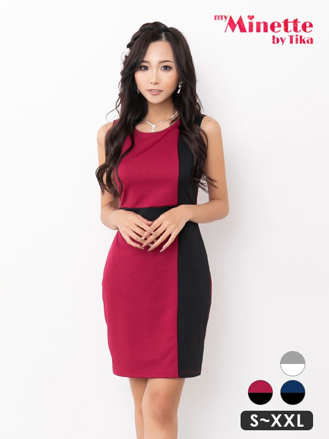 キャバドレス 安い 激安 ミニ丈 キャバクラ クラブ ラウンジ ノースリーブ ハイウエスト デザイン タイト ミニドレス プチプラ ドレス