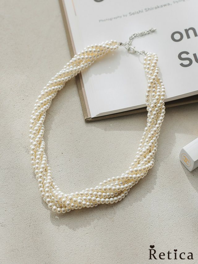 myMinette マイミネット ボリュームパール ショートネックレス