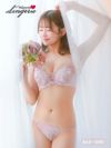 myMinette マイミネット 勝負下着 編み上げ ボタニカル 刺繍 レース ワイヤー 脇高 ブラジャー＆ショーツ2点セット
