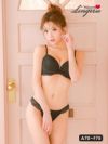 myMinette マイミネット 勝負下着 ゴージャス レース ギャザー 脇高 ワイヤー ブラジャー ショーツ 2点セット