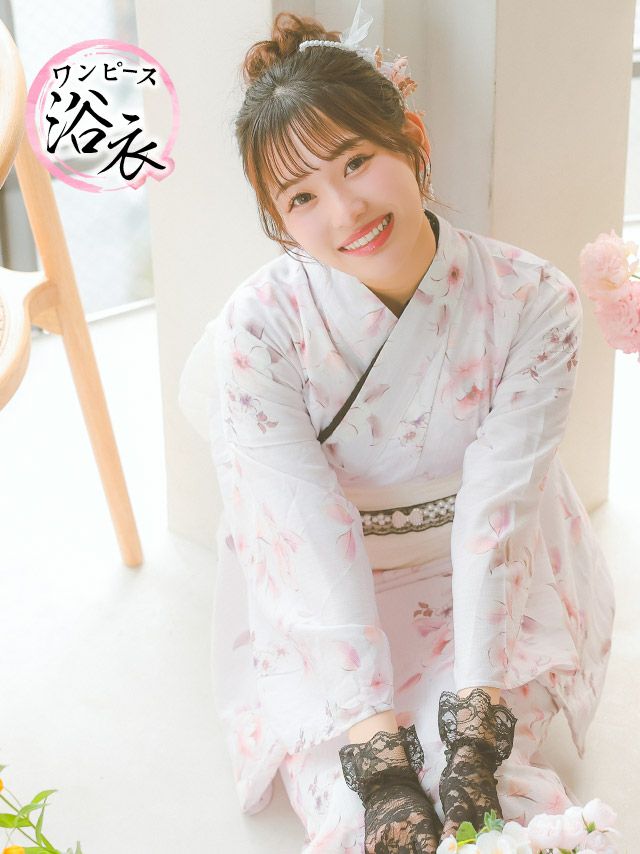 パウダーピンク ニュアンスフラワー 簡単 一人で着れる 2025 SWEETシリーズ 3点セット