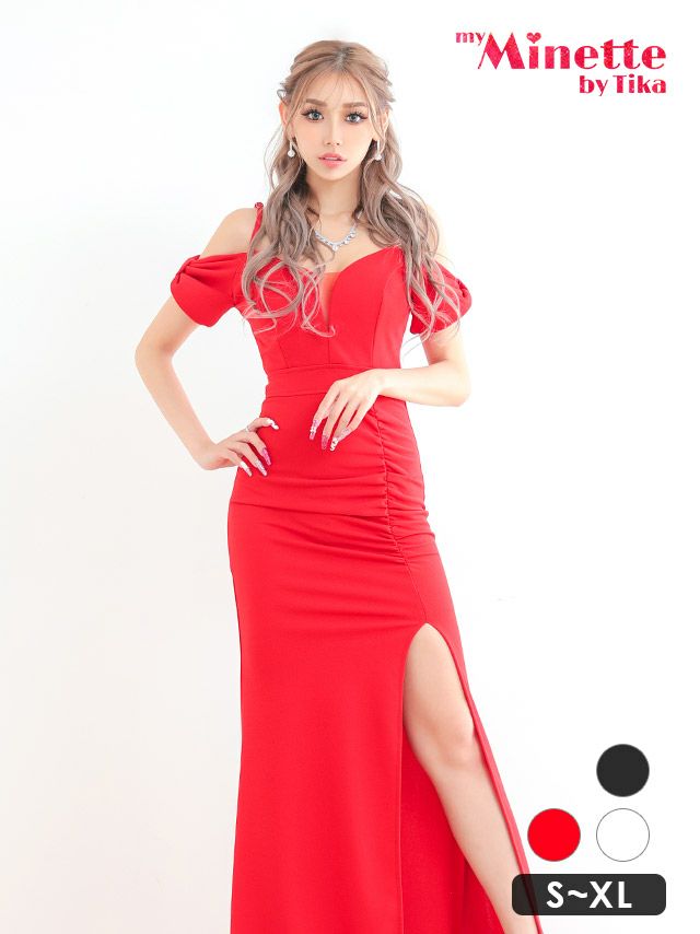 キャバドレス 安い 激安 ミニ丈 キャバクラ クラブ ラウンジ 肩魅せ キャミソール シースルー 袖リボン風セクシー ロングドレス プチプラドレス