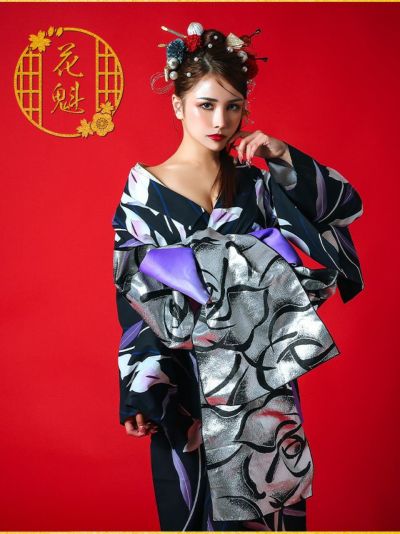 新品タグ付き ミニゆかた ゆかたドレス 浴衣 おいらん 舞妓  160 M～L 新品 大人 ミニゆかた 浴衣ドレス おいらん 舞妓 甚平 160 M～L