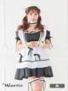 仮装 変装 コスチューム myMinette マイミネット コスプレ フリル リボン メイド フレアスカート ガーリー プチプラ
