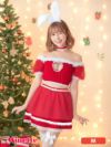 仮装 変装 コスチューム クリスマス myMinette マイミネット サンタコス 5点set ハートカット バニーガール キラキラ チュール ふわふわ サンタ コスプレ